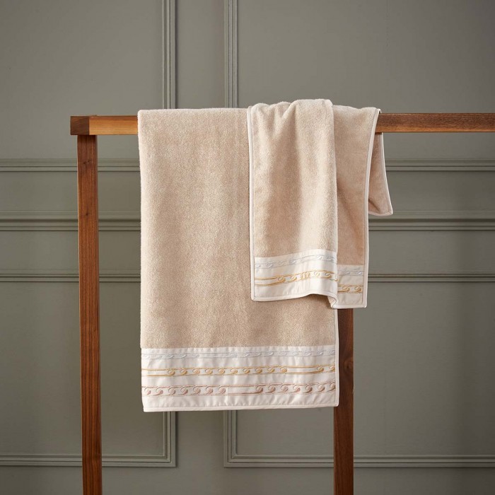 Asciugamano da bagno Yves Delorme Couture Régates Or 