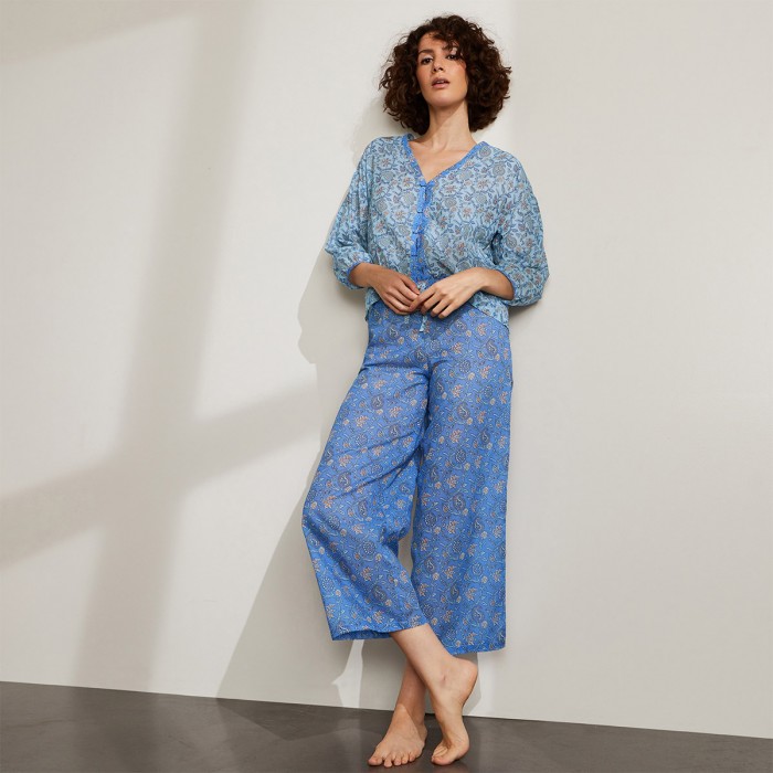 Pyjama Fleurs du désert  Bleuet