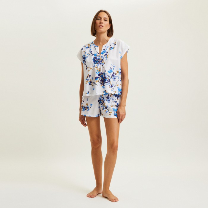 Pyjama shorts Canopée Blanc