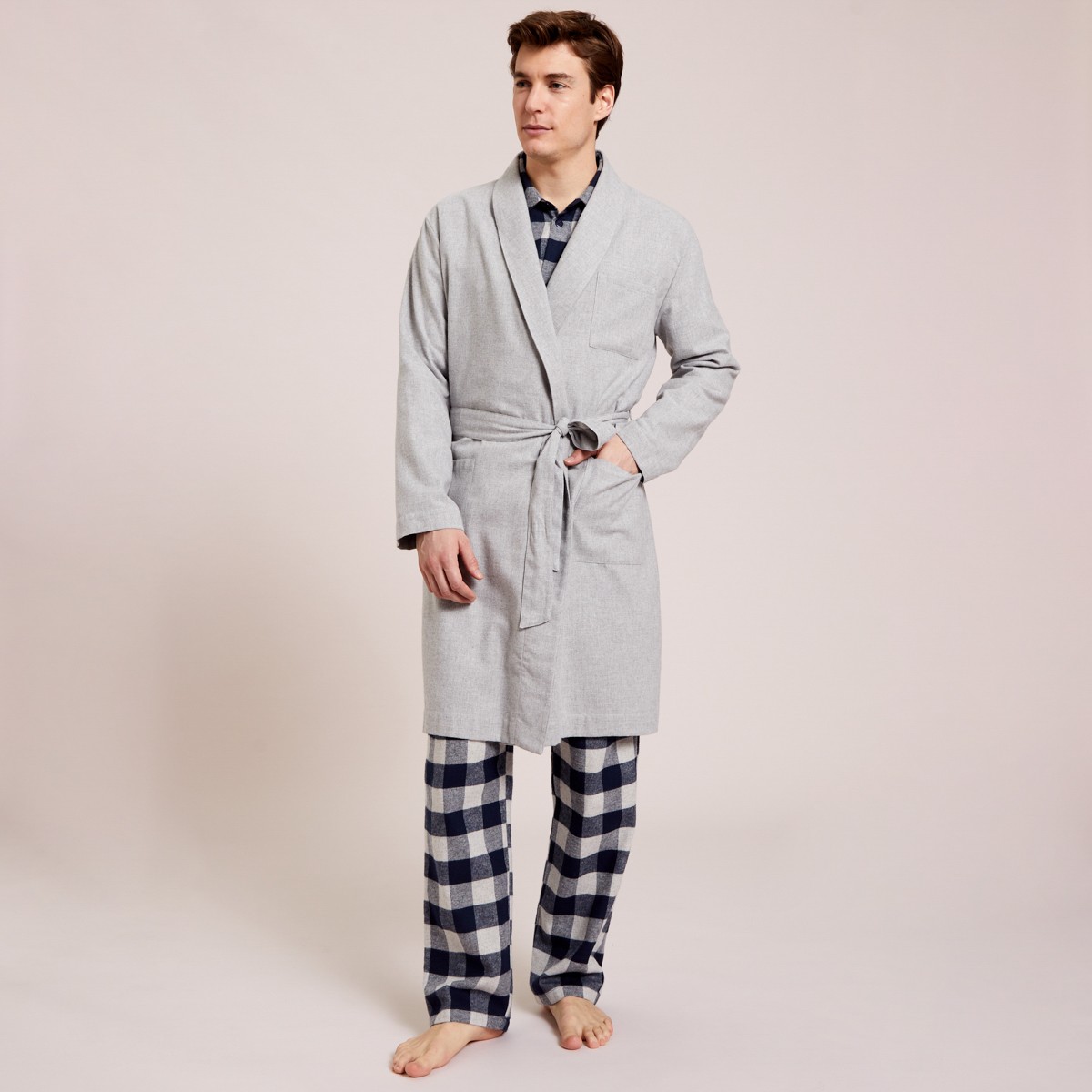 Dressing Gown Honore Gris Chiné