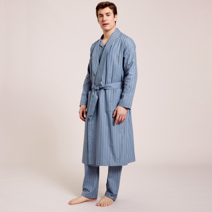Robe de chambre Louis Bleu grise