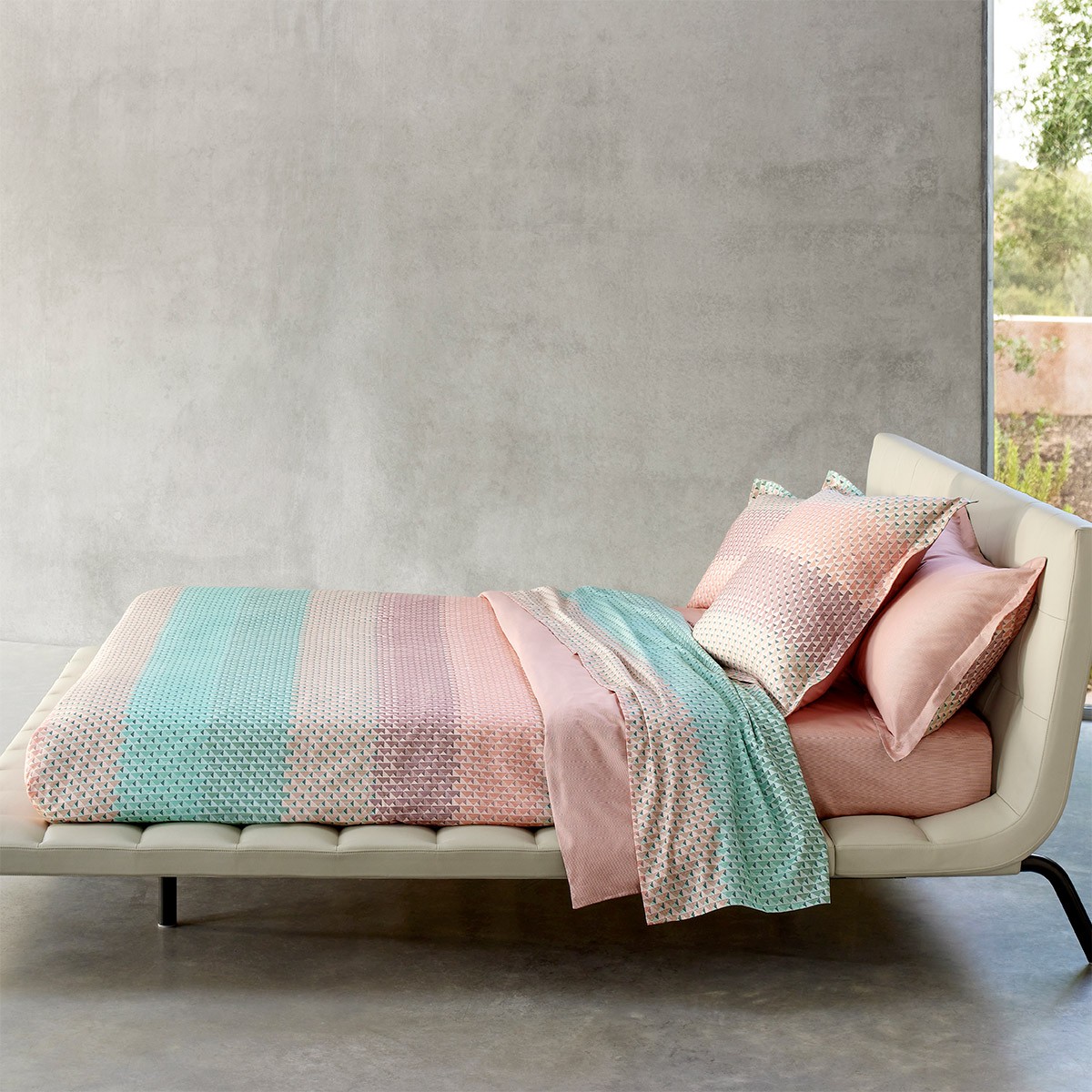 Sábana de punto 100% algodón rosa para cama de 90 cm con almohada