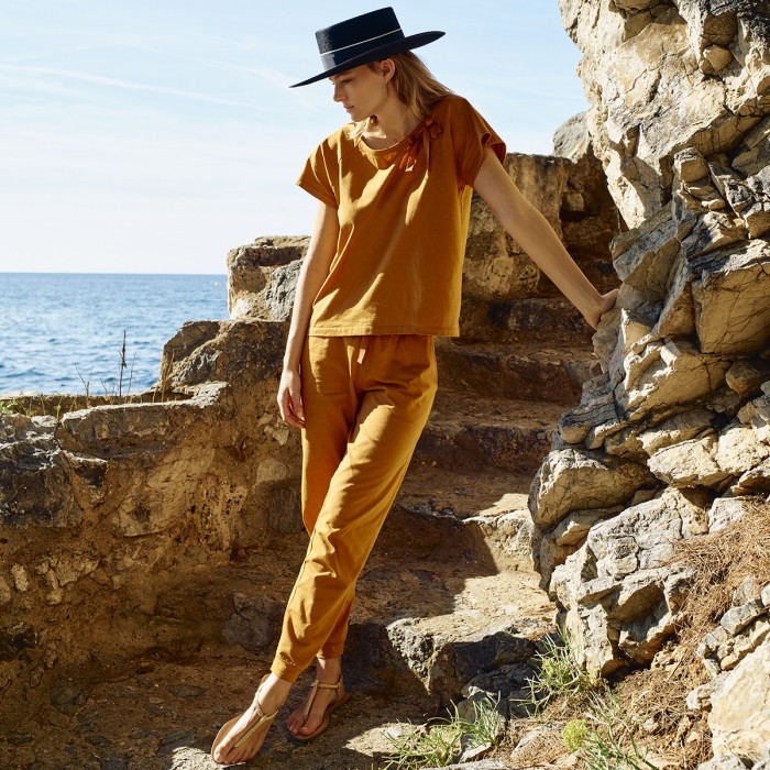 Trousers Horizon Ocre rouge