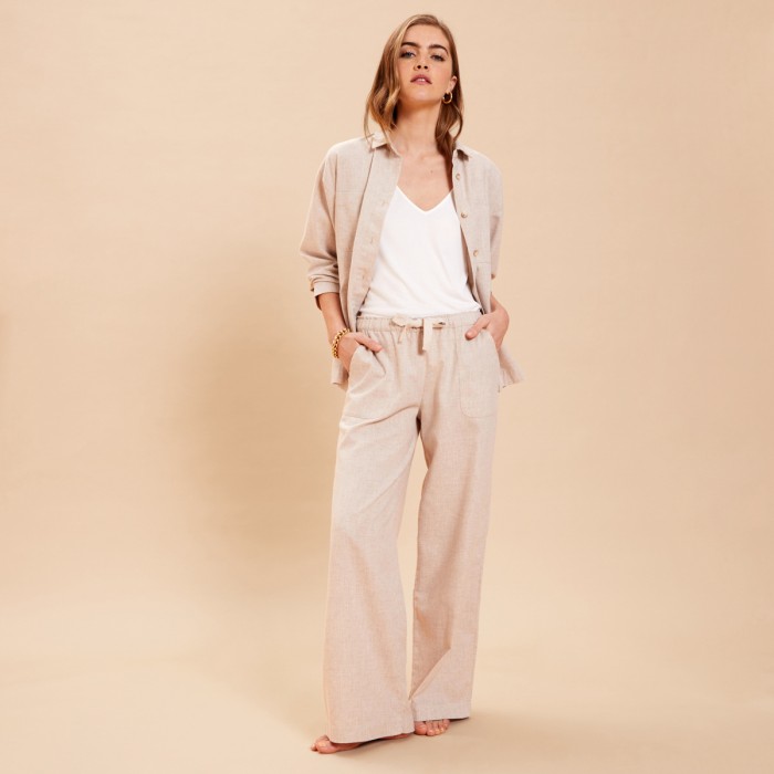 Trousers Alexandrin Beige chiné