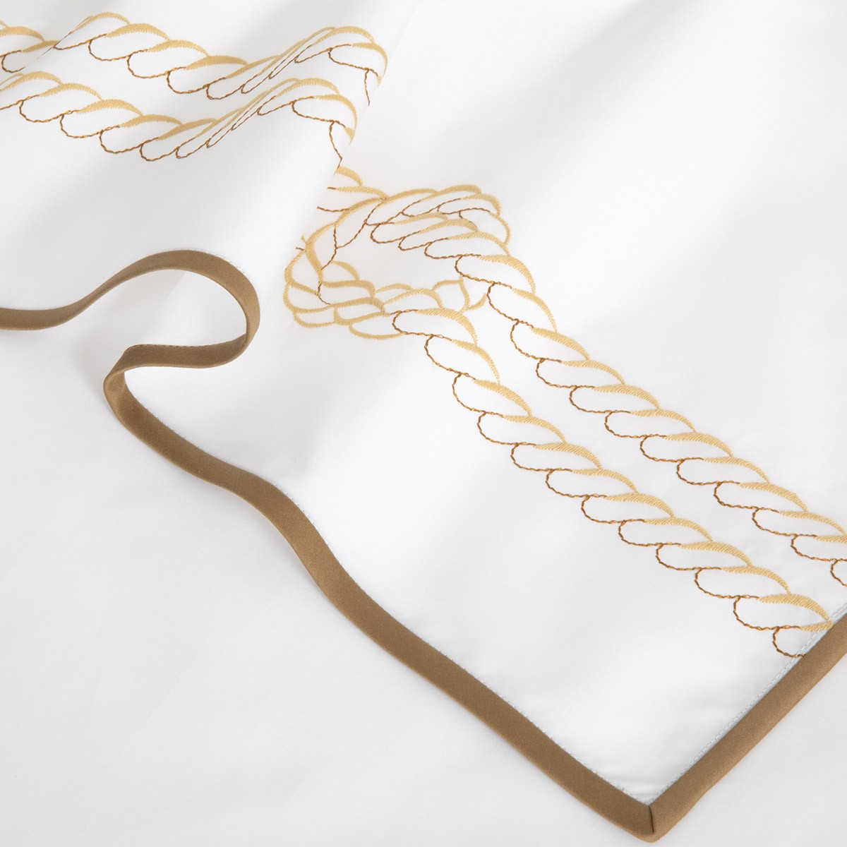 Parure de lit Yves Delorme Couture Alto en Satin de coton 200 fils/cm²