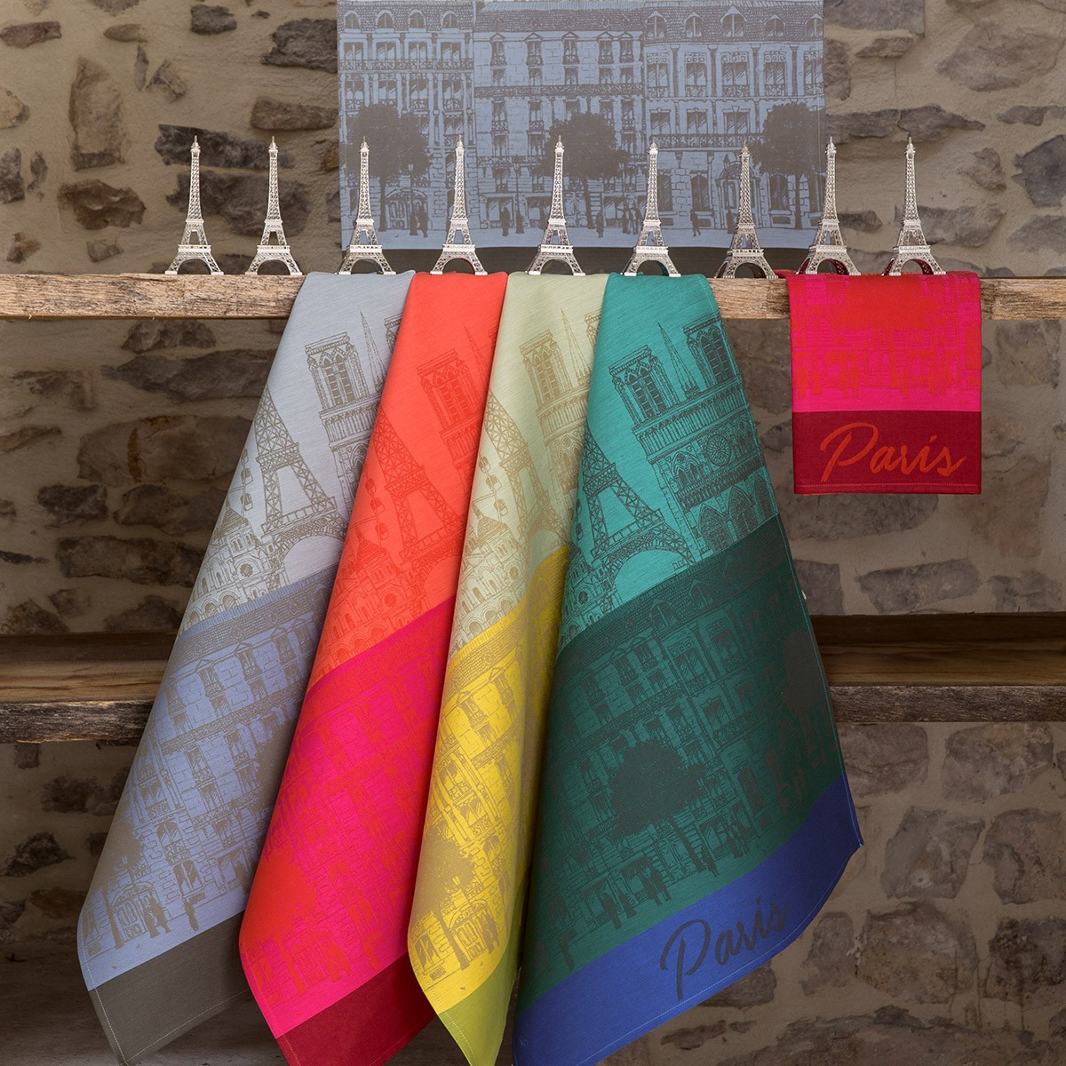 Luxury Tea Towel French - Paris Linens Panorama