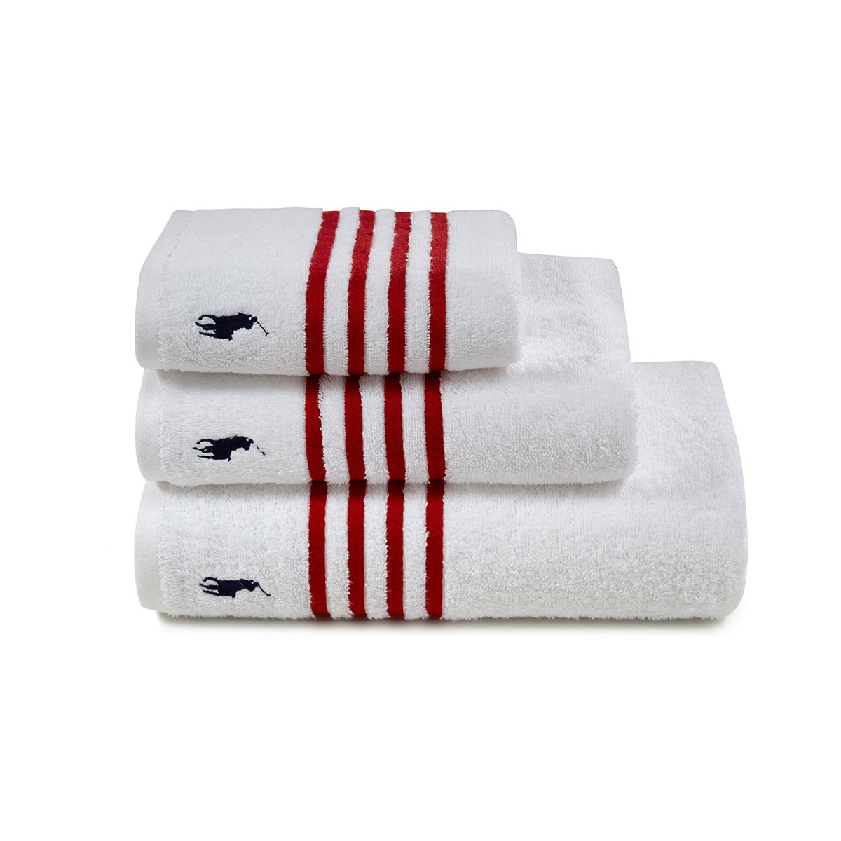 Ralph Lauren Polo Player Cotton Bath Towel - White Sands