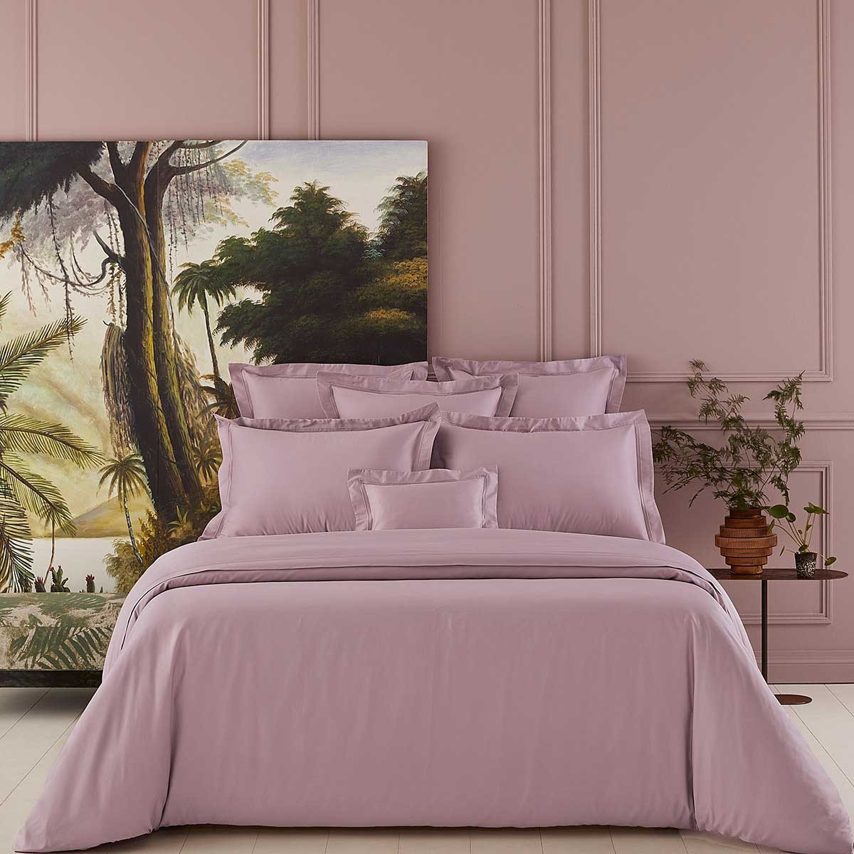 Pink Plain Dyed 50%Polyester 50%Cotton Flat Bed Sheets+Free Pair Of Pillow Cases