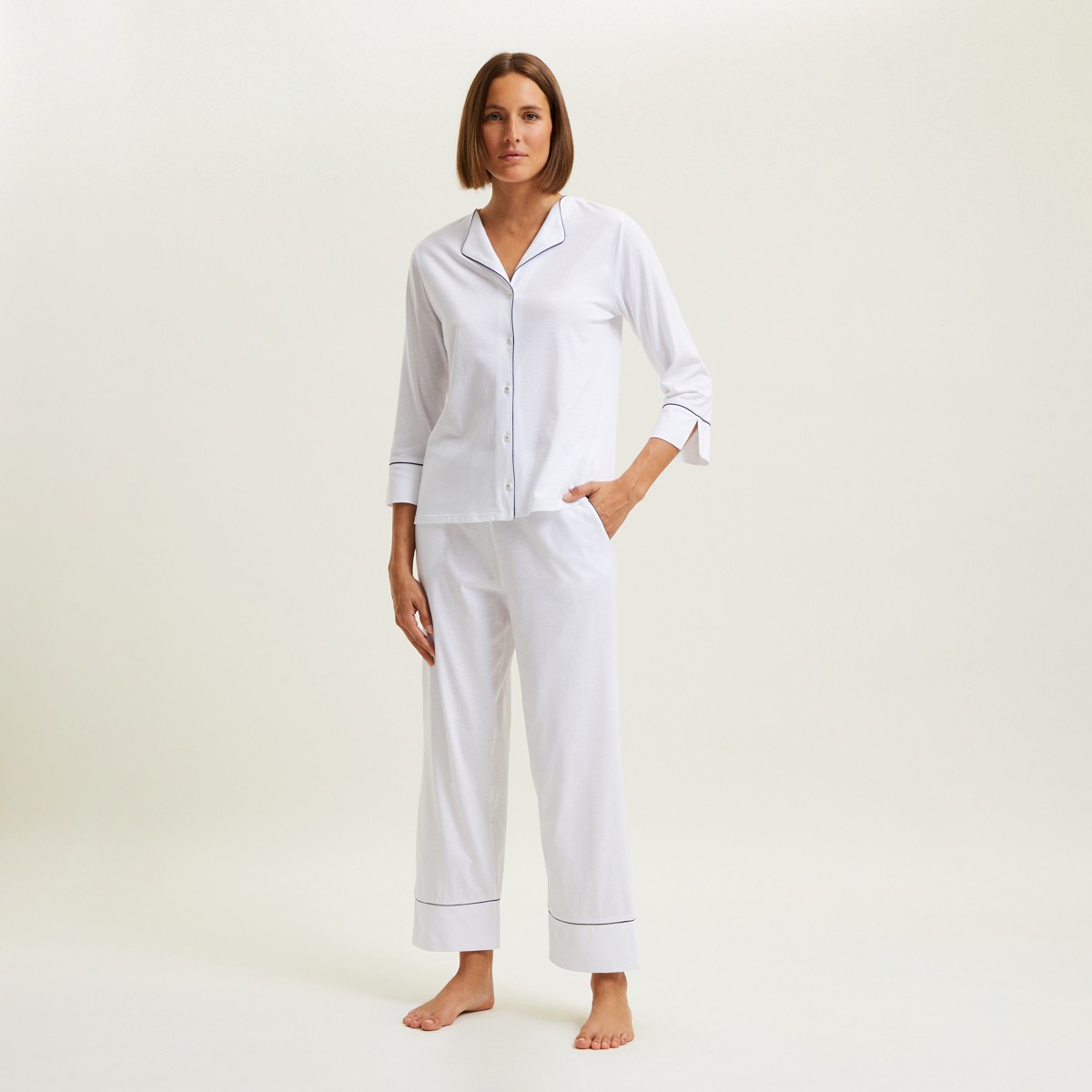 Long Sleeved 7/8 Pyjamas Anafi Blanc